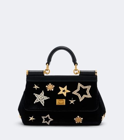 Dolce&Gabbana Dolce&Gabbana Sicily Small velvet top-handle bag