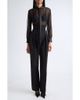 Dolce&Gabbana Dolce&Gabbana Silk Chiffon Tie Neck Button-Up Shirt - 1