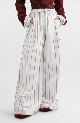 Dolce&Gabbana Dolce&Gabbana Striped Poplin Wide Leg Pants