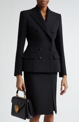 Dolce&Gabbana Dolce&Gabbana Turlington Double Breasted Wool Blend Blazer