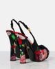 Dolce&Gabbana Dolce&Gabbana Vally 105 floral satin slingback pumps - 2