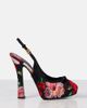 Dolce&Gabbana Dolce&Gabbana Vally 105 floral satin slingback pumps - 4