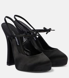 Dolce&Gabbana Dolce&Gabbana Vally satin slingback platform pumps