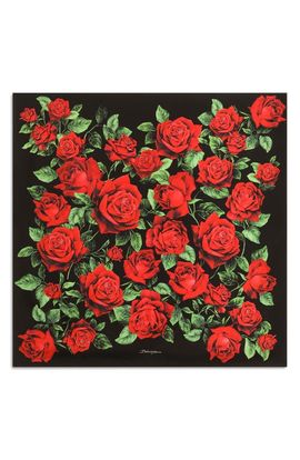 Dolce&Gabbana Dolce&Gabbana Velata Floral Square Silk Scarf