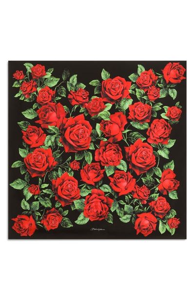 Dolce&Gabbana Dolce&Gabbana Velata Floral Square Silk Scarf