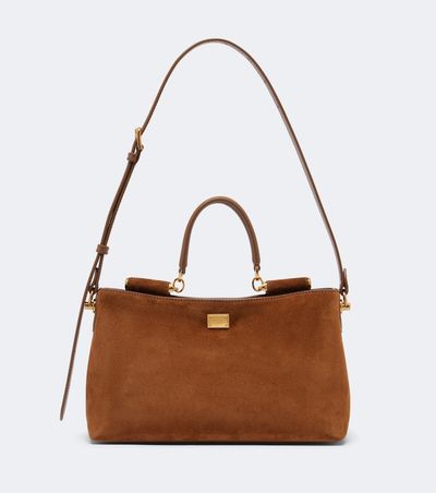 Dolce&Gabbana Dolce&Gabbana Vittoria Medium suede top-handle bag