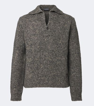 Dolce&Gabbana Dolce&Gabbana Wool, alpaca, and linen polo sweater