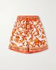 DOLCE&GABBANA Floral-print silk-twill mini shorts - 1