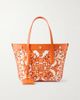 DOLCE&GABBANA Kendra printed logo-embellished leather-trimmed canvas shoulder bag - 1