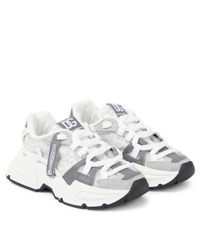 Dolce&Gabbana Kids Dolce&Gabbana Kids Airmaster DG leather-trimmed sneakers