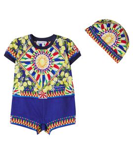 Dolce&Gabbana Kids Dolce&Gabbana Kids Baby Carretto cotton bodysuit and beanie set