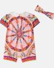 Dolce&Gabbana Kids Dolce&Gabbana Kids Baby Carretto cotton playsuit and headband set - 3