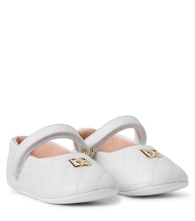 Dolce&Gabbana Kids Dolce&Gabbana Kids Baby DG quilted leather Mary Jane flats