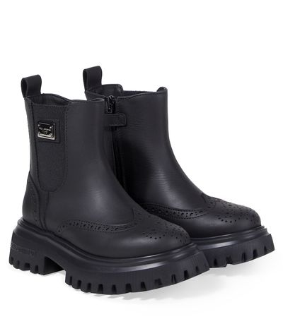 Dolce&Gabbana Kids Dolce&Gabbana Kids Beatles leather Chelsea boots