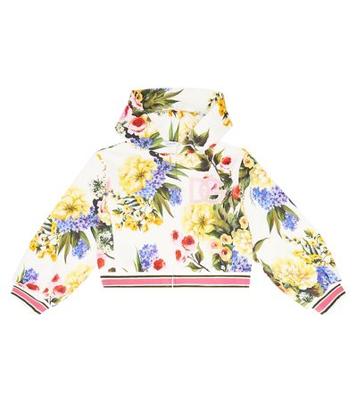 Dolce&Gabbana Kids Dolce&Gabbana Kids DG floral cotton jersey hoodie