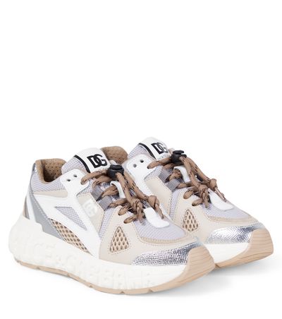 Dolce&Gabbana Kids Dolce&Gabbana Kids DG leather-trimmed sneakers