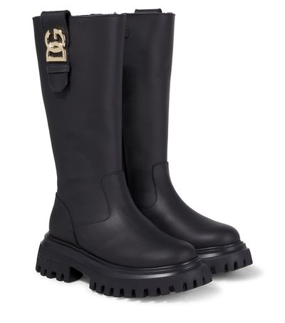 Dolce&Gabbana Kids Dolce&Gabbana Kids DG leather boots
