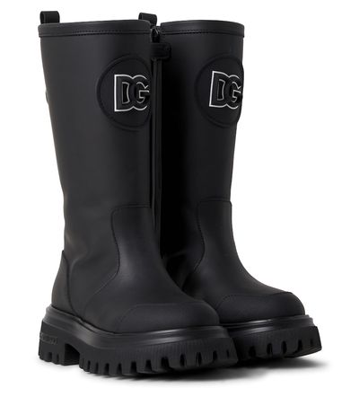 Dolce&Gabbana Kids Dolce&Gabbana Kids DG leather platform boots