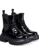 Dolce&Gabbana Kids Dolce&Gabbana Kids DG patent leather combat boots - 1