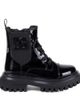Dolce&Gabbana Kids Dolce&Gabbana Kids DG patent leather combat boots - 4