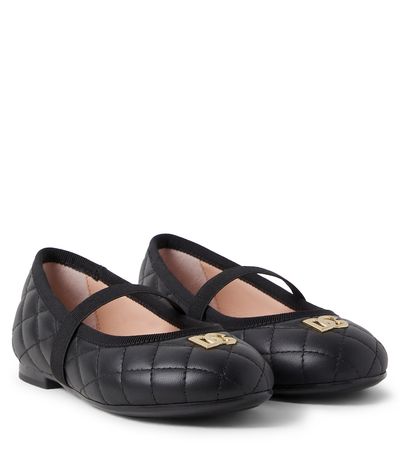 Dolce&Gabbana Kids Dolce&Gabbana Kids DG quilted leather ballet flats