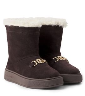 Dolce&Gabbana Kids Dolce&Gabbana Kids DG shearling-lined suede boots