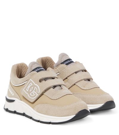 Dolce&Gabbana Kids Dolce&Gabbana Kids DG suede-trimmed mesh sneakers