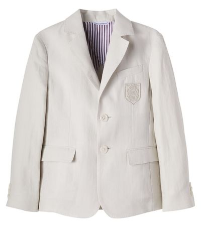 Dolce&Gabbana Kids Dolce&Gabbana Kids Embroidered linen blazer