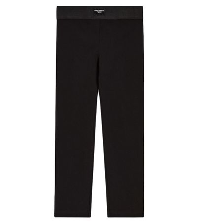 Dolce&Gabbana Kids Dolce&Gabbana Kids Logo cotton jersey leggings