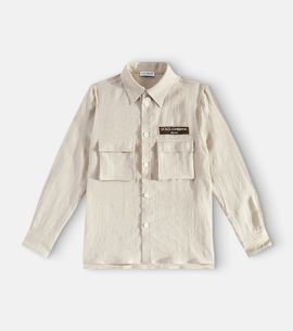 Dolce&Gabbana Kids Dolce&Gabbana Kids Logo linen shirt