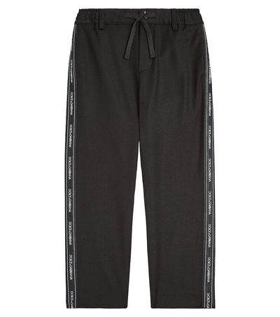 Dolce&Gabbana Kids Dolce&Gabbana Kids Logo wool track pants