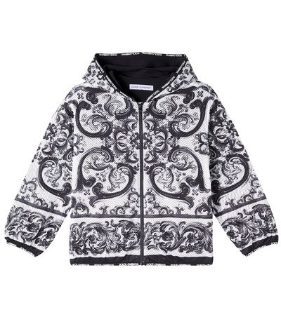 Dolce&Gabbana Kids Dolce&Gabbana Kids Majolica hooded zip-up jacket