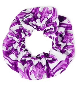 Dolce&Gabbana Kids Dolce&Gabbana Kids Majolica printed silk scrunchie