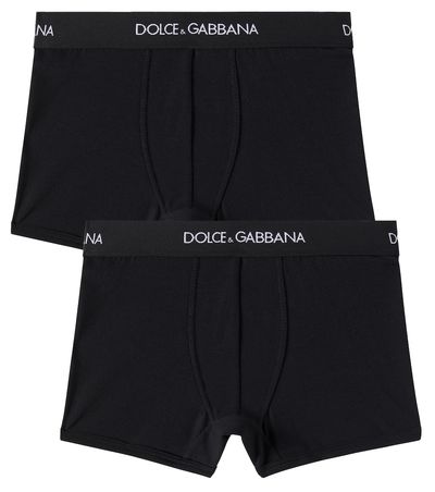 Dolce&Gabbana Kids Dolce&Gabbana Kids Set of 2 logo cotton-blend briefs