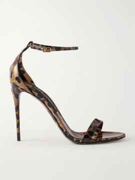 DOLCE&GABBANA Leopard-print leather sandals