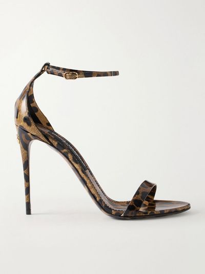 DOLCE&GABBANA Leopard-print leather sandals