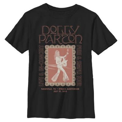 DOLLY PARTON DOLLY PARTON Boys' Frame Concert Poster Short Sleeve T-shirt