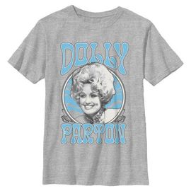 DOLLY PARTON DOLLY PARTON Boys' Groovy Frame Badge Short Sleeve T-shirt