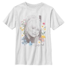 DOLLY PARTON DOLLY PARTON Boys' Wildflowers Portrait Short Sleeve T-shirt