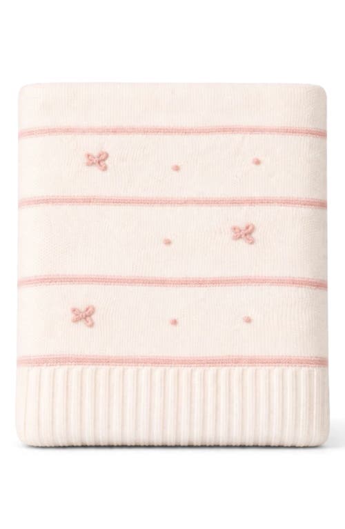 Domani Home Domani Home Bow Embroidered Knit Baby Blanket