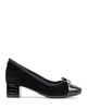 Donald Pliner Donald Pliner Women's Bow Leather Suede Mid Heel Pumps - 2