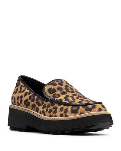Donald Pliner Donald Pliner Women's Peggi Leopard Print Suede Wedge Loafers