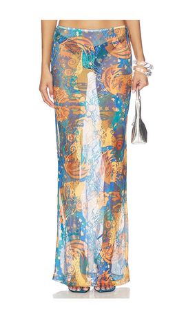 Donde Esteban Donde Esteban El Beso Mesh Lace Skirt