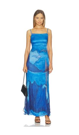 Donde Esteban Donde Esteban Es Vedra Long Silk Dress