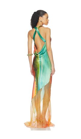 Donde Esteban Donde Esteban Formentera Silk Long Dress