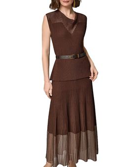 Donna Karan Donna Karan Belted Knit Maxi Dress