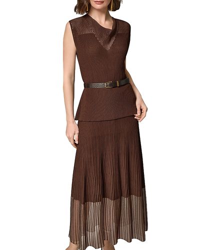 Donna Karan Donna Karan Belted Knit Maxi Dress