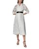Donna Karan Donna Karan Burnout Jacquard Collared Midi Shirt Dress - 1