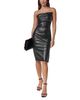 Donna Karan Donna Karan Faux Leather Strapless Sheath Dress - 2