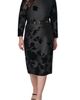 DONNA KARAN DONNA KARAN Flocked Scuba Sheath Dress - 1